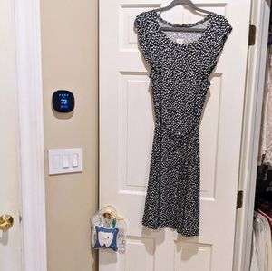 LOFT Black and White Mini Dress